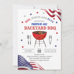 July Backyard BBQ Invitation