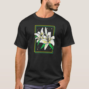 July Birth Flower White Water Lily Graphic T-Shirt