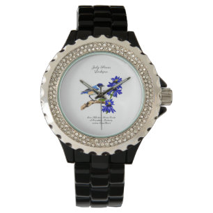 July Birth Month Flower Bluebird and Larkspur    Watch