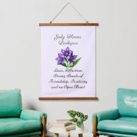 July Birth Month Flower Larkspur Floral Art