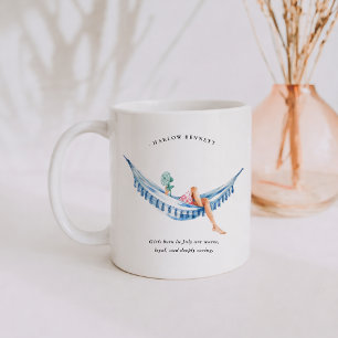 July Birth Month Girl   Monogram  Coffee Mug