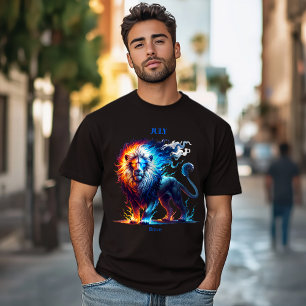 July Birth Month Spirit Animal Lion Gift T-Shirt