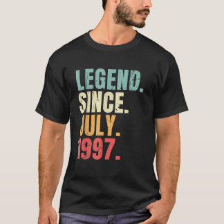 July Birthday 1997 Legend Since July 1997 Retro T-Shirt