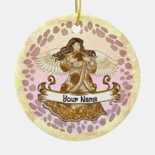 July Birthday Angel Ceramic Tree Decoration