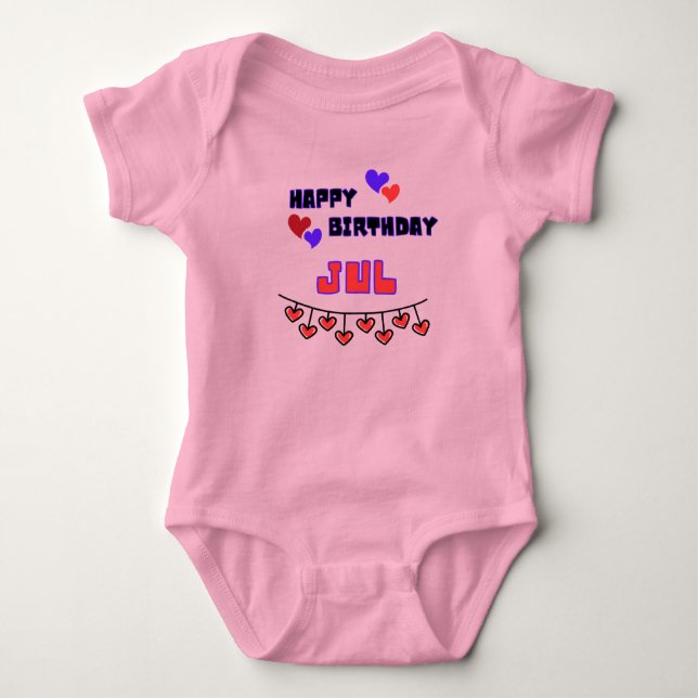 July Birthday Baby Bodysuit (Front)