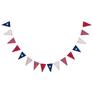 July Birthday Party Personalise Name Bunting