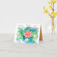 July Birthday Water Lily Larkspur Birth Flower 