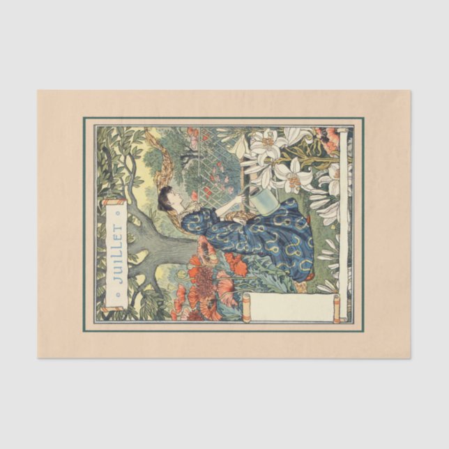 July by Eugene Grasset Tissue Paper (Front)