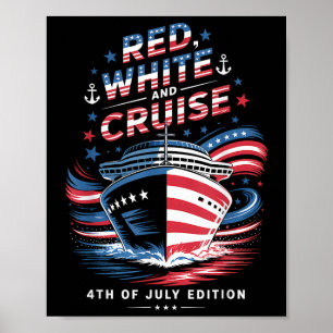 July Cruise 2025 4th Of July Family Matching Cruis Poster