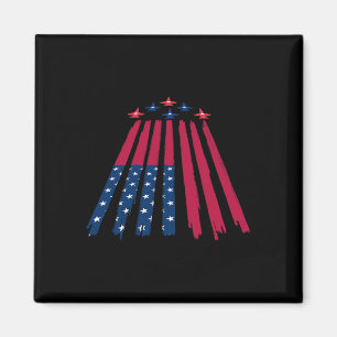 July Fourth July 4th Independence Day American Fla Magnet