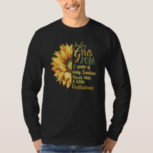 July Girl 2016 6 Years Old 6 Sunshine Birthday T-Shirt