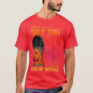 July Girl Birthday Melanin Black Afo Queen Junetee T-Shirt