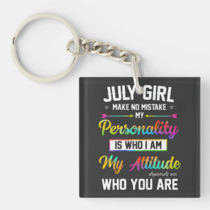 July girl makes no mistake key ring
