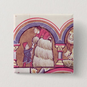 July: Harvesting the Hay 15 Cm Square Badge