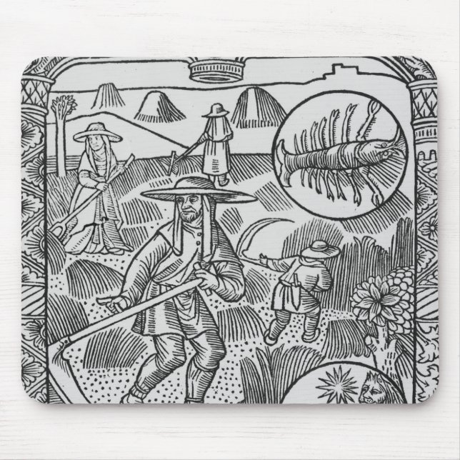 July, haymaking, Cancer Mouse Mat (Front)