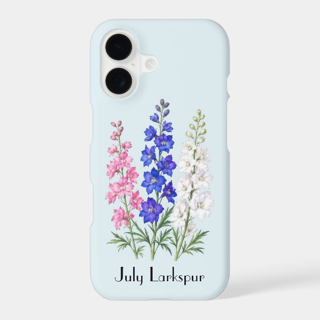 July Larkspur Flowers Phone Case (Back)