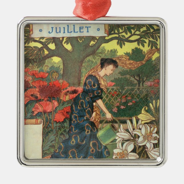 July Metal Tree Decoration (Front)