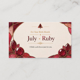 July Ruby Birthstone Shop Card