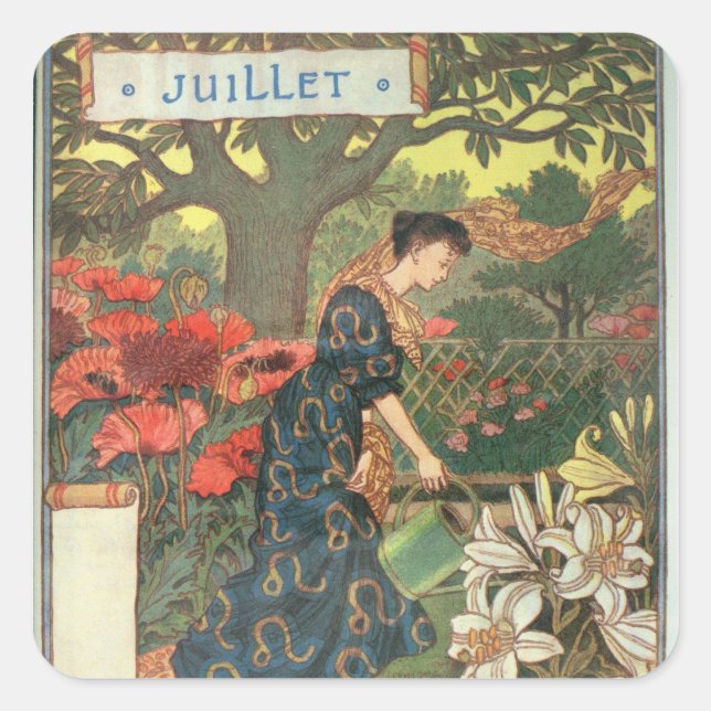 July Square Sticker (Front)