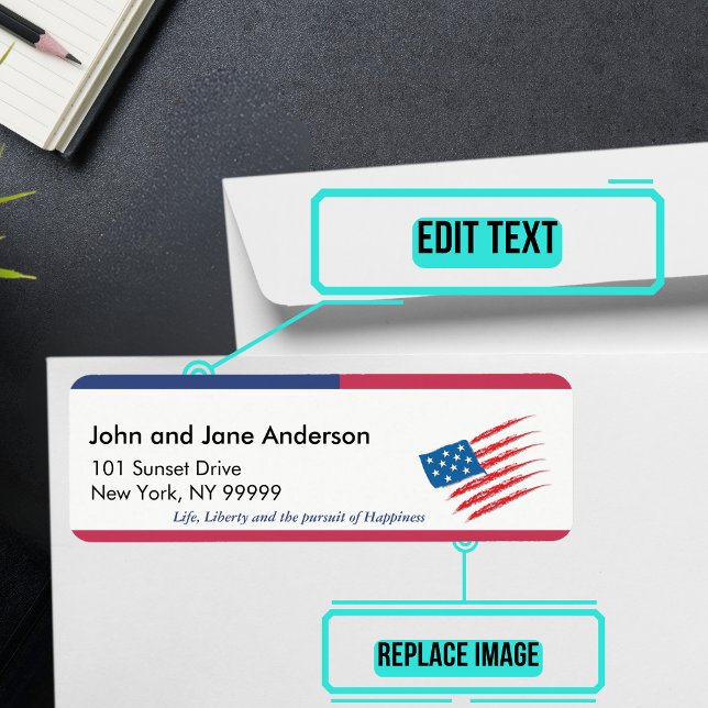 July Themed Personalized Address Label (Please enjoy our mailing labels. There is one for every month.)