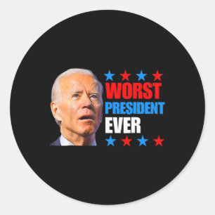 July Trump 2024 Election Worst President Ever Joe  Classic Round Sticker
