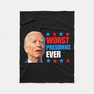 July Trump 2024 Election Worst President Ever Joe  Fleece Blanket