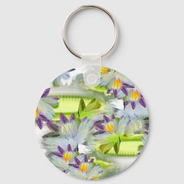 July: Water Lily Key Ring (Front)