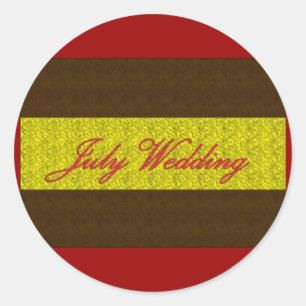 "July Wedding" Elegant Sticker