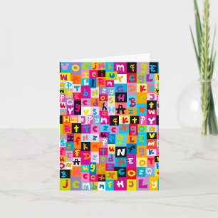 Jumble Alphabet Pattern Card