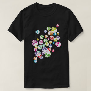 Jumble Of Colourful Skulls T-Shirt