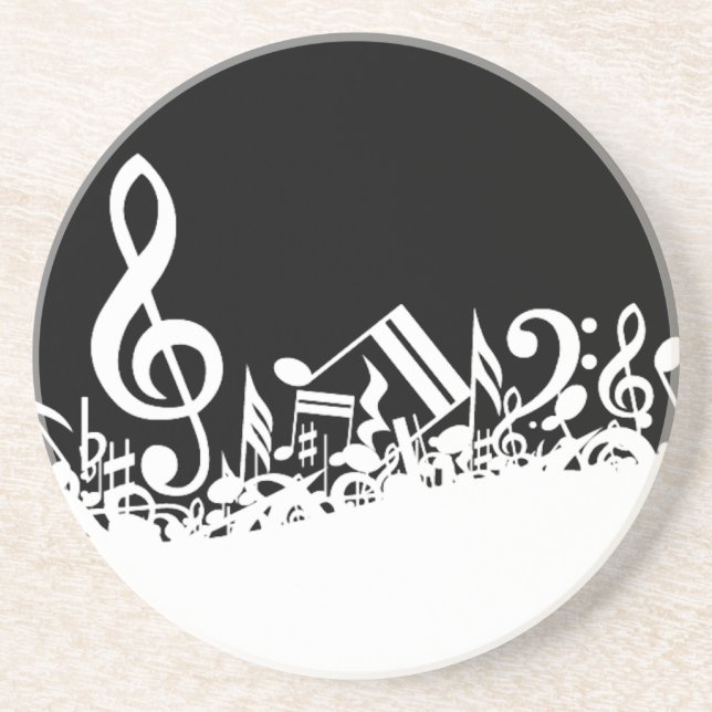 Jumble of Musical Symbols Coaster (Front)