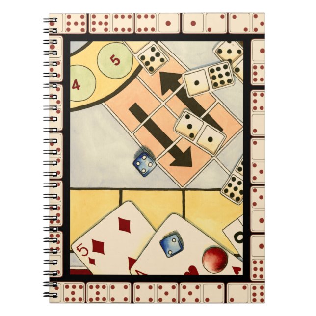 Jumbled Assortment of Games of Chance Notebook (Front)