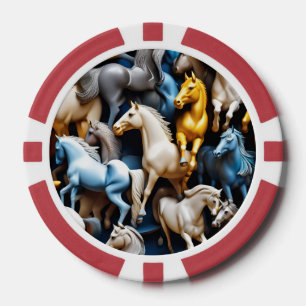 Jumbled Horses Poker Chips
