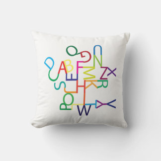 Jumbled Text (Capital) Cushion