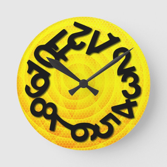Jumbled Up Round Clock (Front)