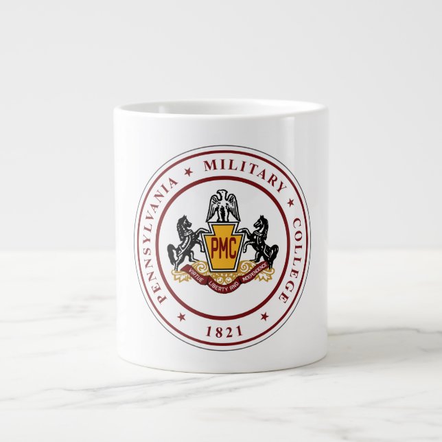 + JUMBO 20 oz White PMC SEAL Mug (Front)