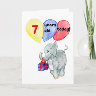 'Jumbo' 7th Birthday Card