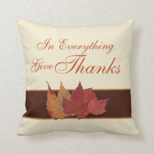 Jumbo Autumn Leaves Give Thanks Pillow