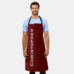 Jumbo Bold Name, Burgundy or Choose Your Colour Apron