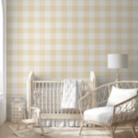 Jumbo Buffalo Check Plaid Butter Yellow Off White