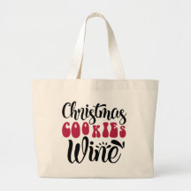 Jumbo Christmas Cookies Wine Tote Bag