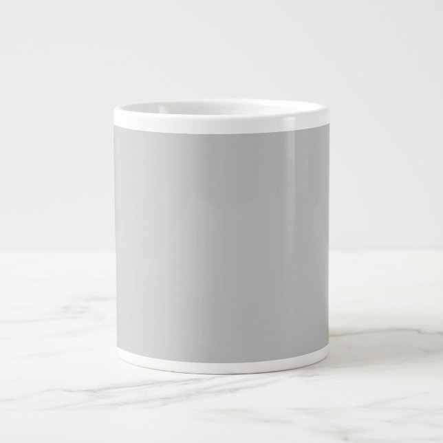 Jumbo Coffee Mug | Grey Minimalist Ceramic (Front)