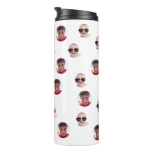 Jumbo Funny Baby Kids Family Face 2 Photos Thermal Tumbler