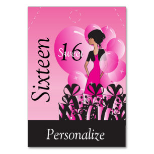 Jumbo Gift Tag - Sweet Sixteen Table Number