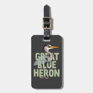 Jumbo Great Blue Heron Luggage Tag