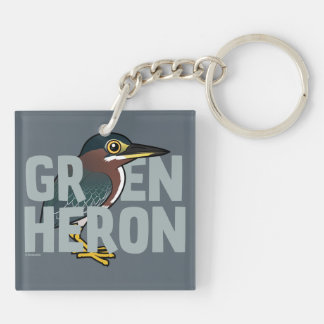 Jumbo Green Heron Key Ring