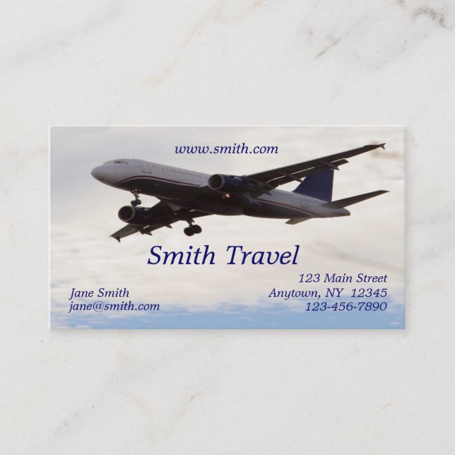 Jumbo Jet Business Card (Front)