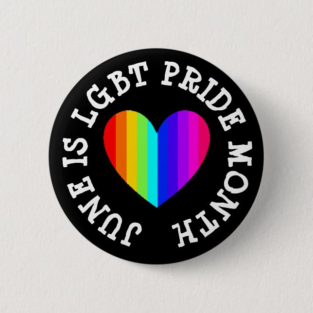 Jumbo June is LGBT Pride Month Button (Front)