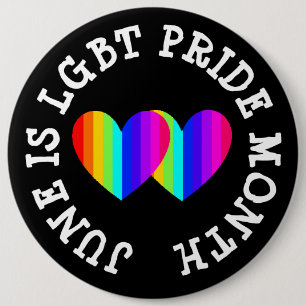 Jumbo June is LGBT Pride Month Button