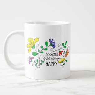 JUMBO Mug 20 oz. Whimsical Floral Design